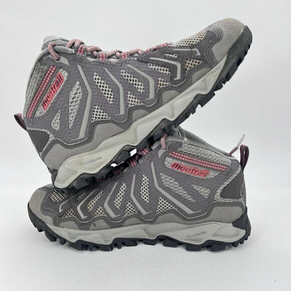 Montrail Fluid Guide Out Dry Waterproof Grey Red Women Boots GL2218-060 Size 7 - Picture 9 of 12